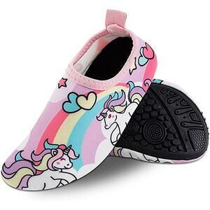 Bigib size 7 Toddler Unicorn Non-Slip Swim Water Shoes ~ NEW